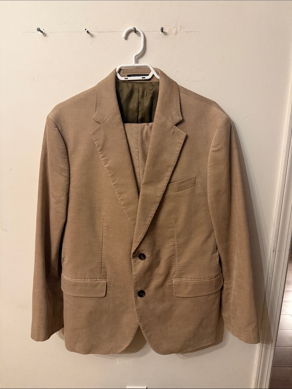 Men's Banana Republic Tan Corduroy Blazer & Pants Set